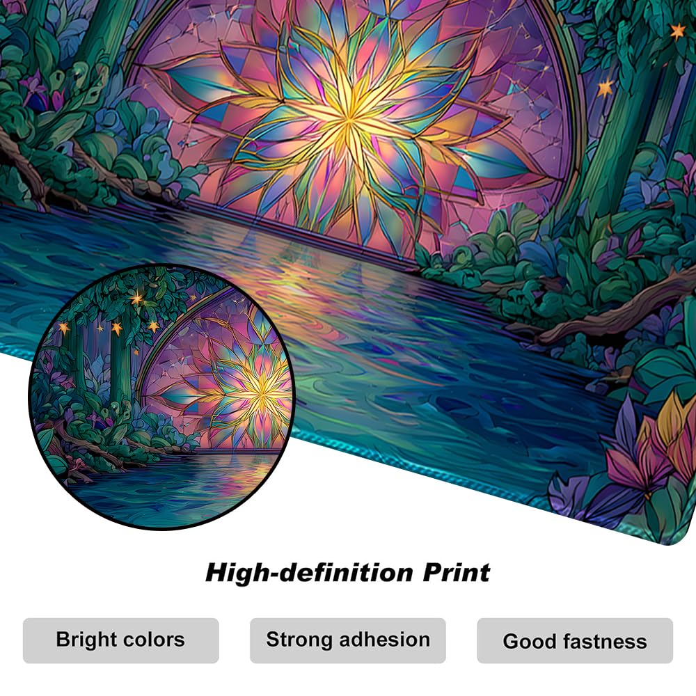Board Game MTG Playmat + Black Waterproof Bag, Stitched Edges, Smooth Rubber Surface - Image 3