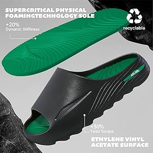 Amazon.com | HMLHML Mens Recovery Slides - Orthotic Arch Support