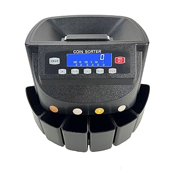 コインカウンター 黒 自動 硬貨計数機 高速 自動 日本語説明書 409 Amazon | 子雲雀 高速コイン計数機 コインカウンター 自動