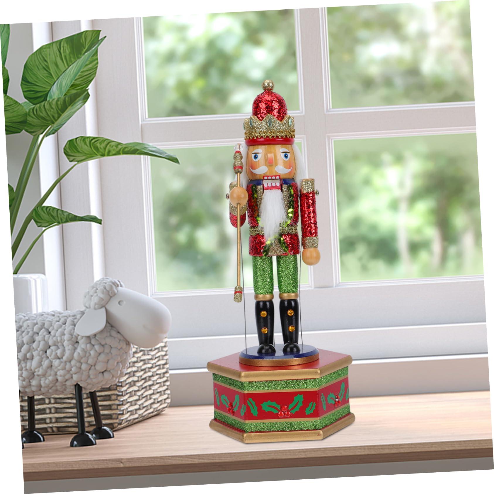 Alipis 1pezzi Schiaccianoci in Legno Decorativo Scatola di Melodie Natalizie Ornementi Musicali per Feste di Natale Regalo di Natale Forma di Strumento