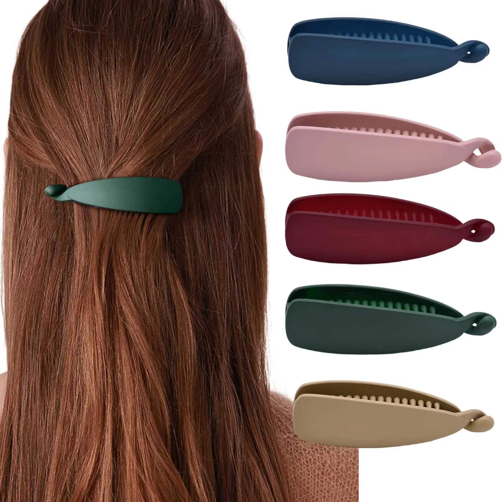 Ypkia 5 pinzas para el pelo de plátano, pinzas de plátano, pinzas para el pelo para mujer, pinzas de plátano, pinzas de pescado, para pelo de grosor medio para mujeres y niñas