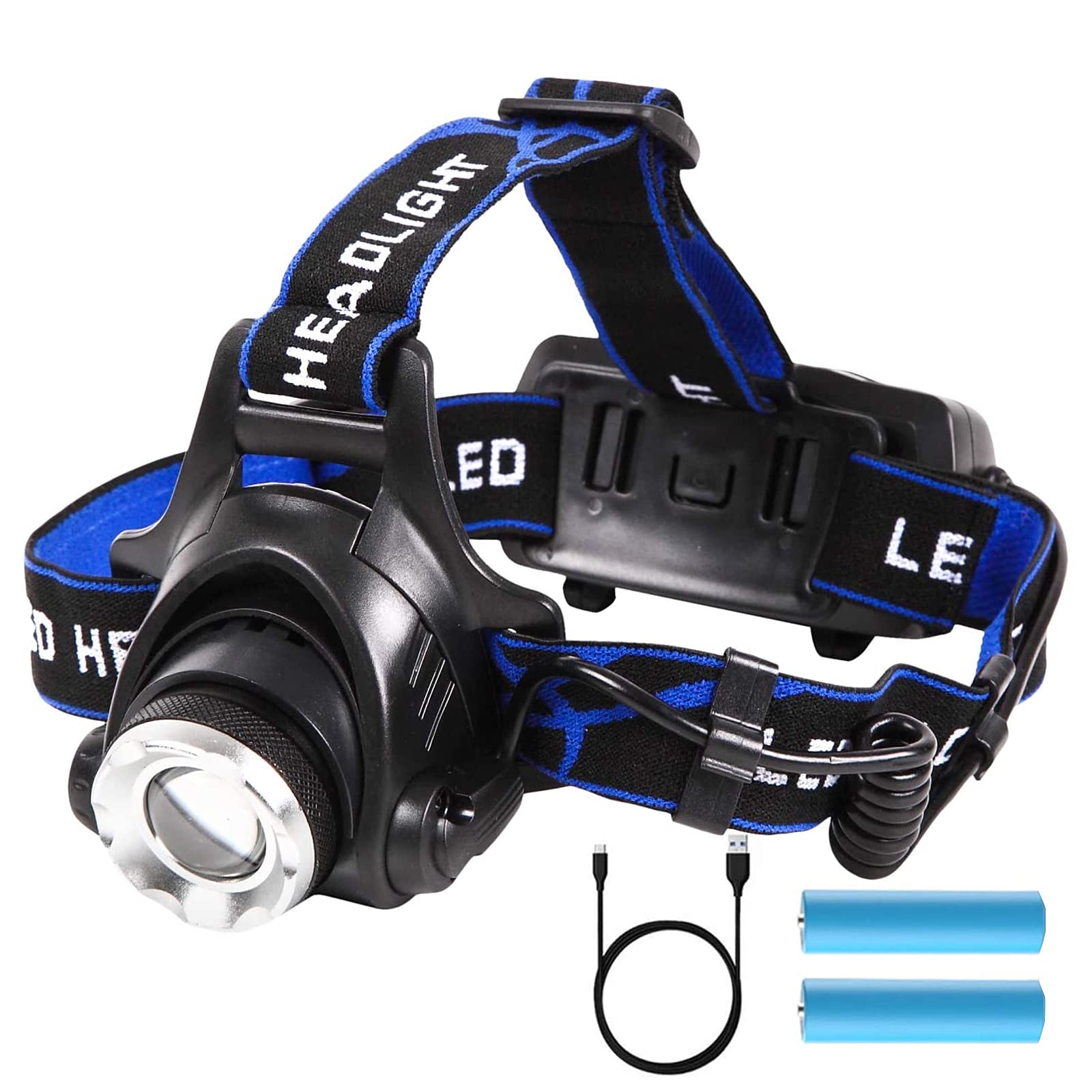 FVSA Headlamp Rechargeable Led Flashlight - 1100 Lumen Headlight 3 Modes Beam HeadLamps for Adults Walking Running Camping Fishing, Fathers Day or Christmas Stocking Stuffers Gifts (B08TVJVBQL) Amazon Price History, Amazon Price Tracker