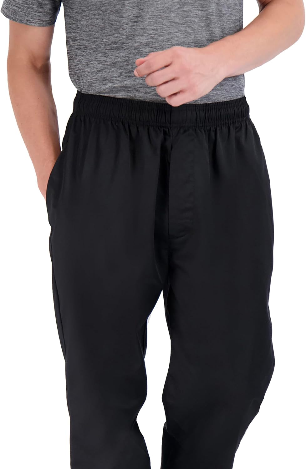 Happy Chef Poly Cotton Print Baggy Pants (Black, 2X-Large)