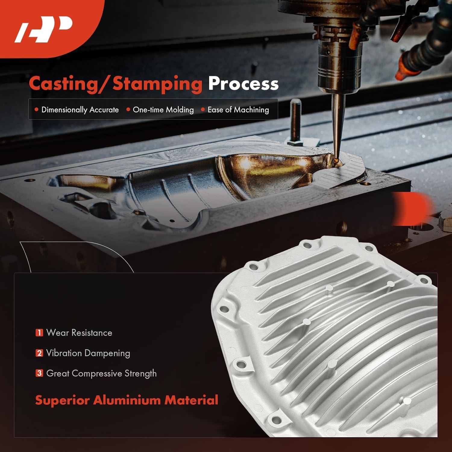 A-Premium Rear Differential Cover W/Gasket Fit for Chevy Silverado 1500 1988-2022, Suburban 1988-1999, Tahoe & GMC Sierra 1500 Yukon & Buick Grand National & Oldsmobile 442 & Pontiac Firebird