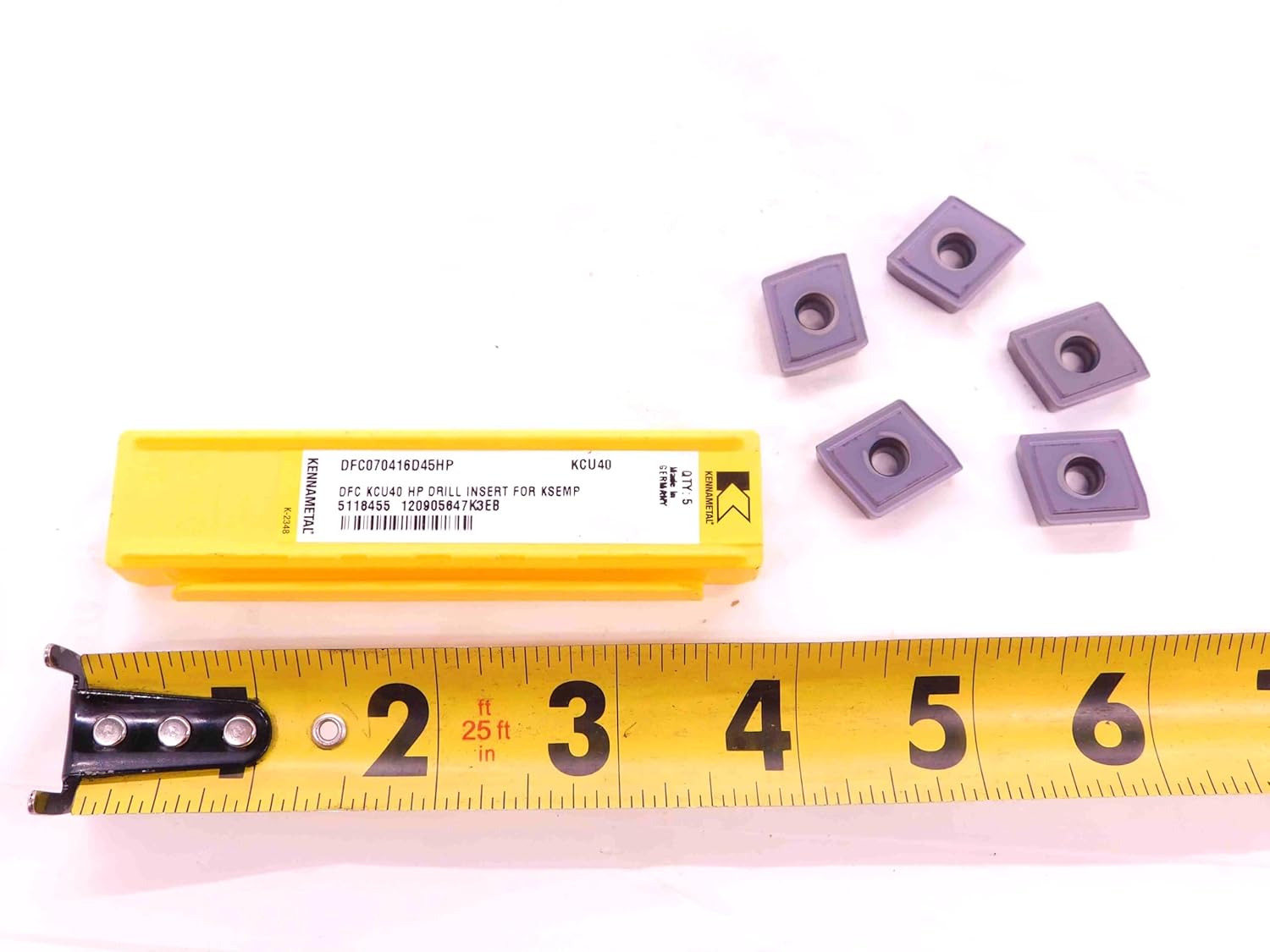 5pcs New KENNAMETAL DFC070416D45HP KCU40 TiAlN & TiN Carbide Drill Inserts - EA1201BL5