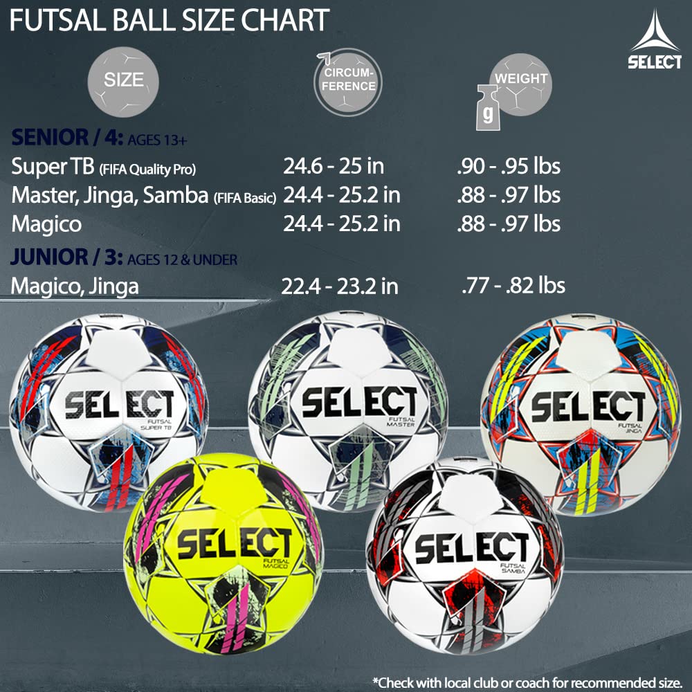 GoSports Elite Bolas de futsal – Ótimo para jogos de futsal ou treino –  Escolha um ou seis pacotes – Inclui bomba