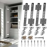 Vista 19 de Rieles para Puertas de Bolsillo, Riel para Puerta de Bolsillo de Gabinete, Bisagra para Puerta de Bolsillo, Herrajes para Riel de Puerta Pivotante