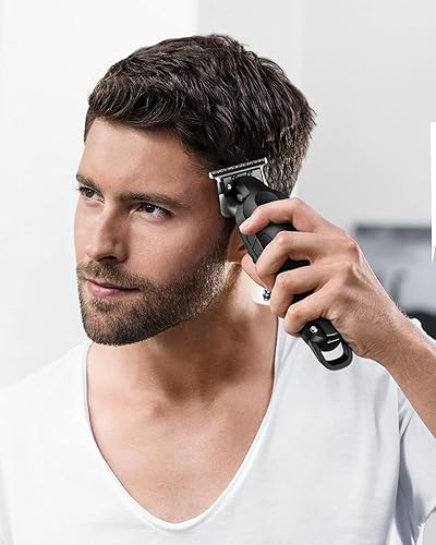 Miniatura 7 de Cortadora de pelo profesional para hombres, recortadora de pelo recargable USB-C para hombres con cuchillas de acero inoxidable, cortadora de pelo