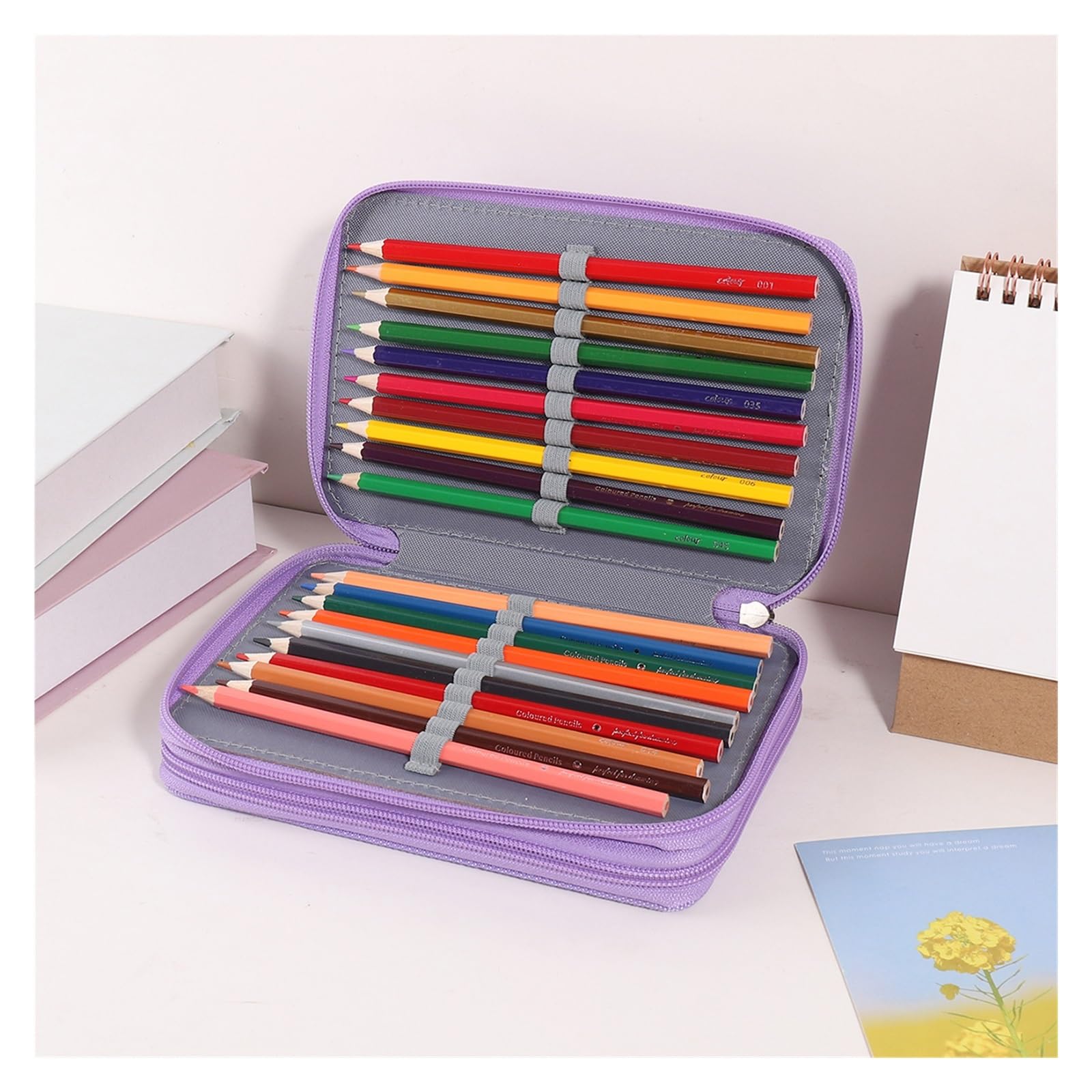 Astuccio a forma di cuore for studenti | Doppio strato, design con cerniera, portatile, elegante, portapenne, idea regalo(BDX-1132-3)