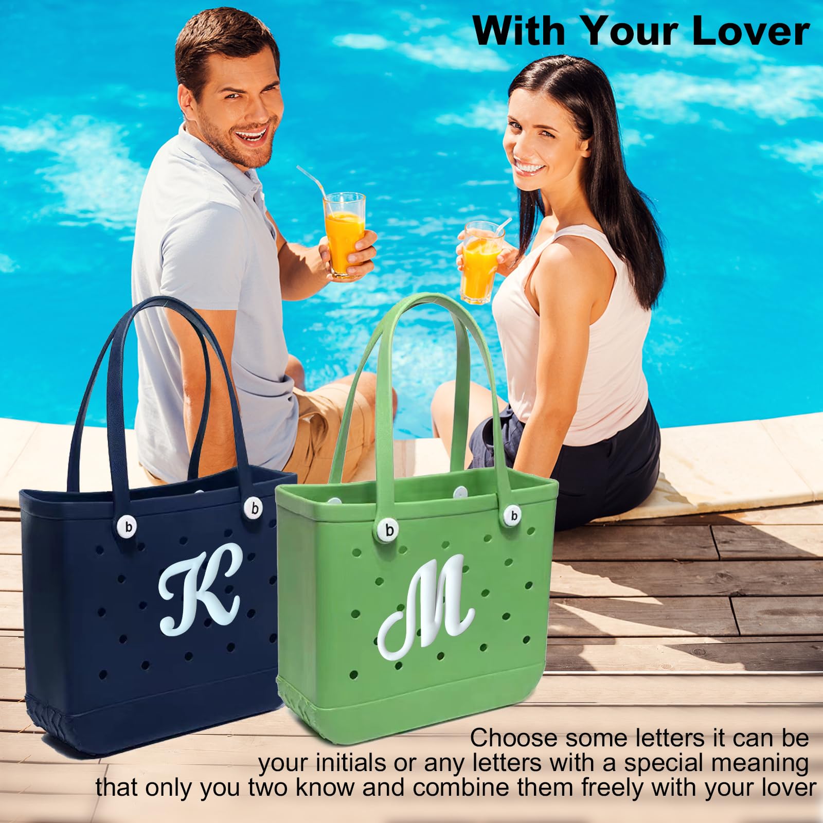 Simply Southern Bogg Bag Bogg Bag Letter Charms 26 Alphabet