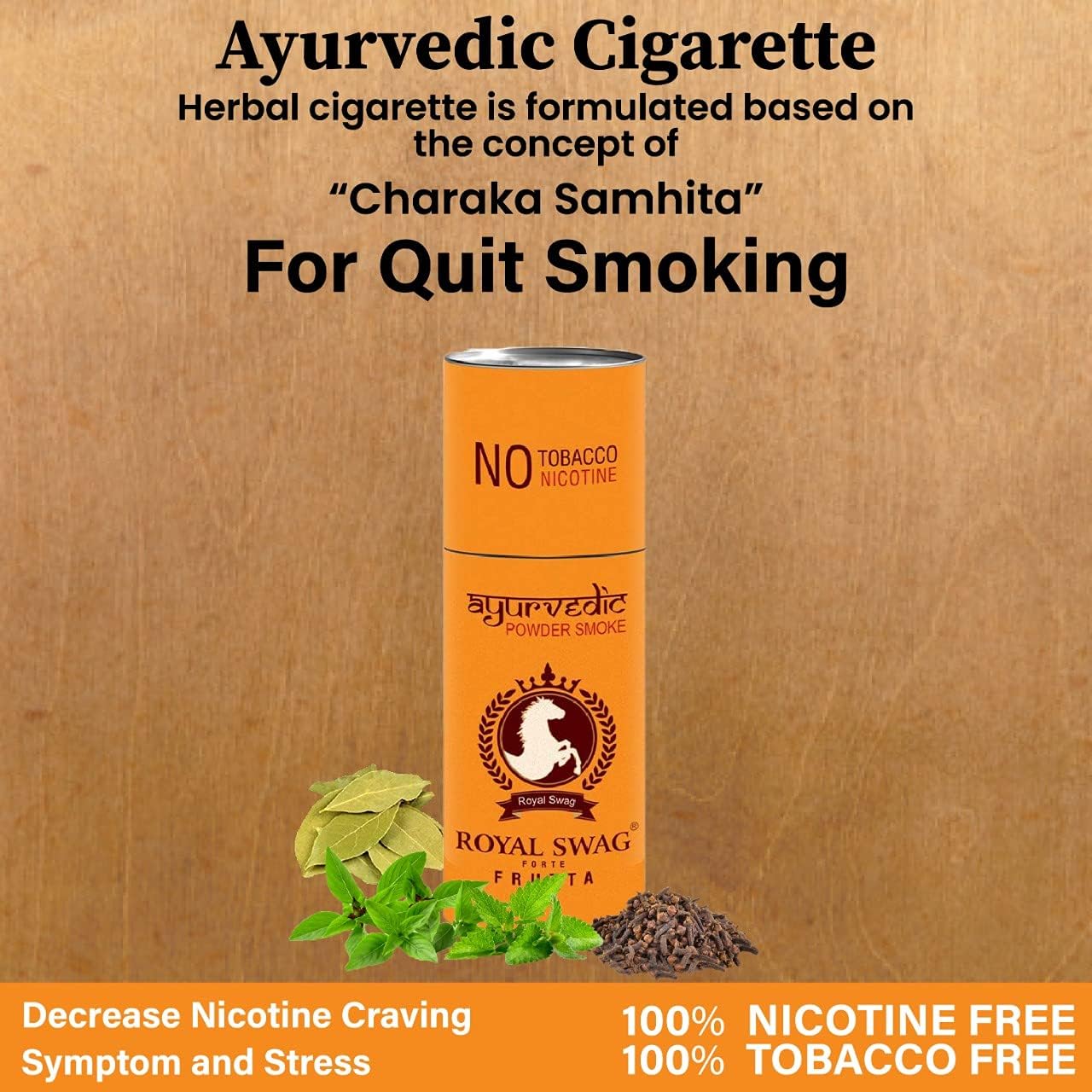 ROYAL SWAG Ayurvedic & Herbal Cigarette, Combo Pack of Fruta, Clove, Mint Flavour Smoke (5 Stick Each) Nicotine Free & Tobacco Free Cigarettes with Shot Helps in Quit Smoking - (15 Sticks, Shot -1) : Health & Household