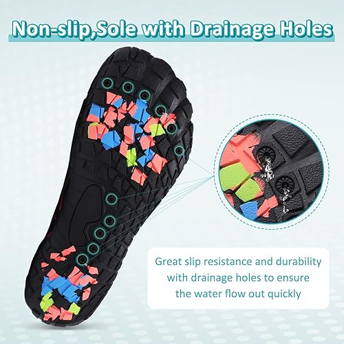 Miniatura 5 de ziitop Zapatos de agua para hombres y mujeres, para playa, descalzos, natación, escalada, piscina, calcetines, antideslizantes, transpirables, de