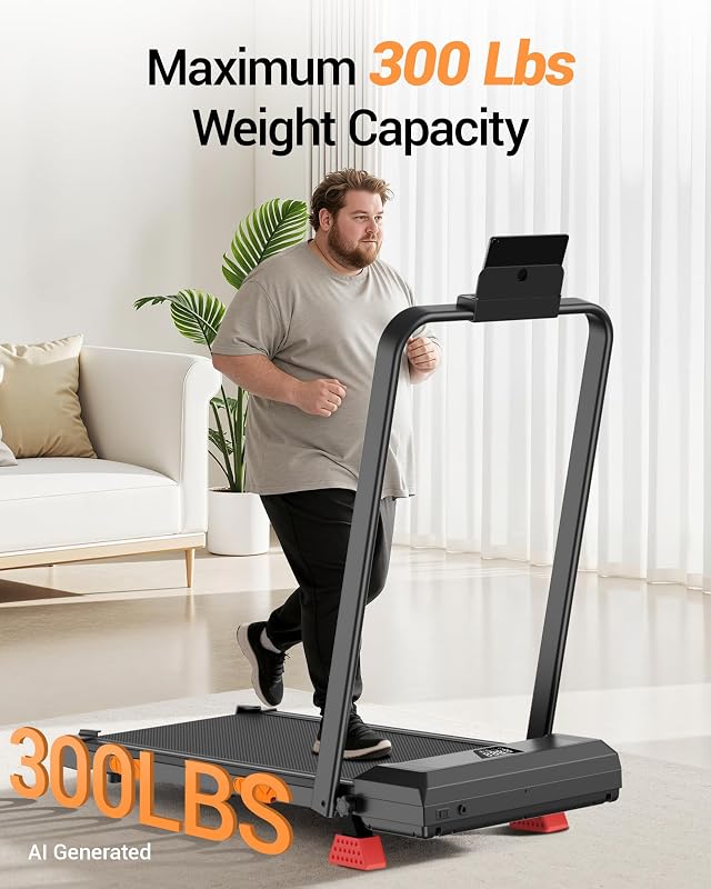 LONTEK Walking Pad with 15% Incline, Under Desk Treadmills for Home | Portable Treadmill, 2.5HP Brushless, Foldable Treadmill, Home Office, Reomte Control, 300Lbs Weight Capacity image 5