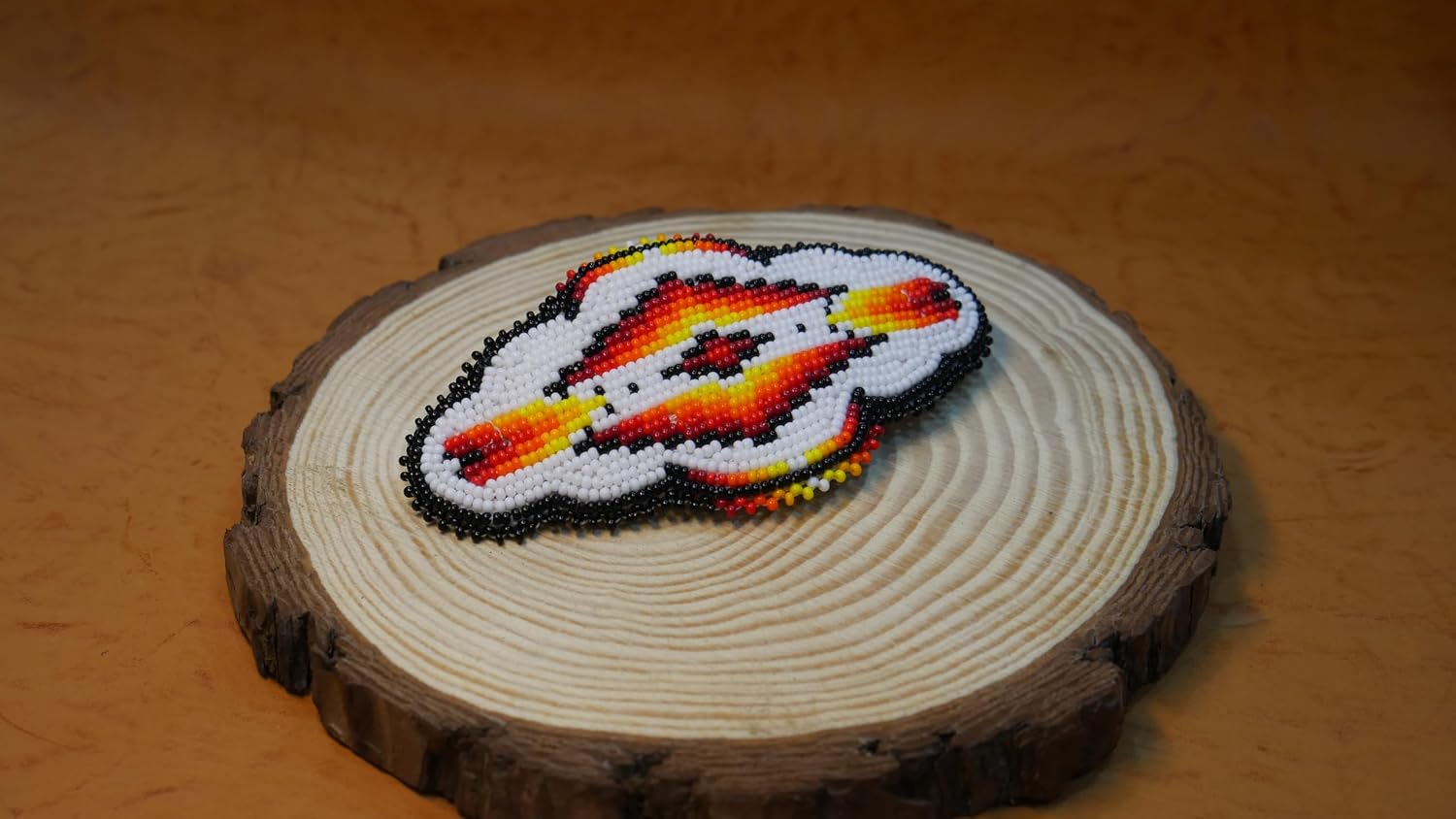 Handmade Beaded French Hair Barrette Inspired By Native American Seed Beads hair Barrette for women, Hair accessory (White (Geometric))