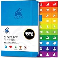 Vista 35 de Clever Fox Planner – Planificador semanal y mensual sin fecha para productividad, gestión del tiempo y objetivos – Diario organizador – A5 (Turquesa)