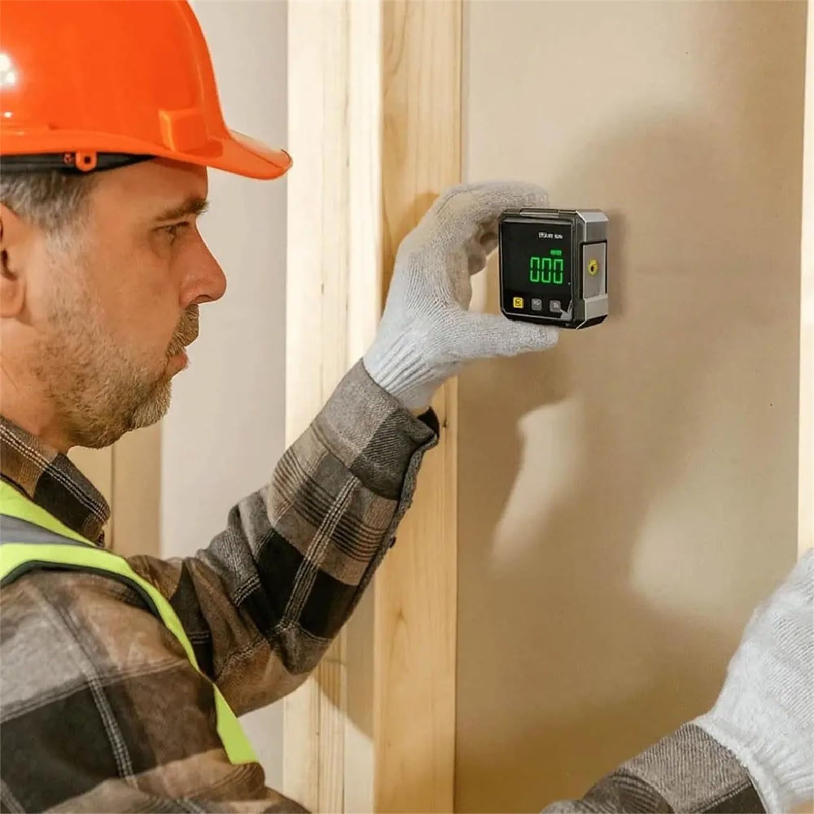 Cyfrowy magnetyczny wizjer kątowy, 4-stronny miernik magnetyczny z dużym wyświetlaczem LED, dokładność ± 0,2°, zakres 4 × 90 ° dla piły stołowej i dekoracji rur