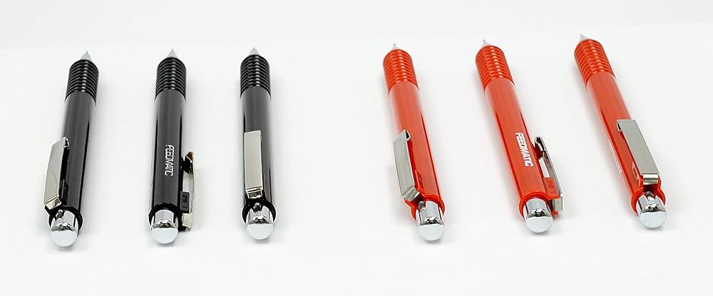 Amazon.co.jp: 日本製 シルバーパーツ ノック式シャープペン 6本