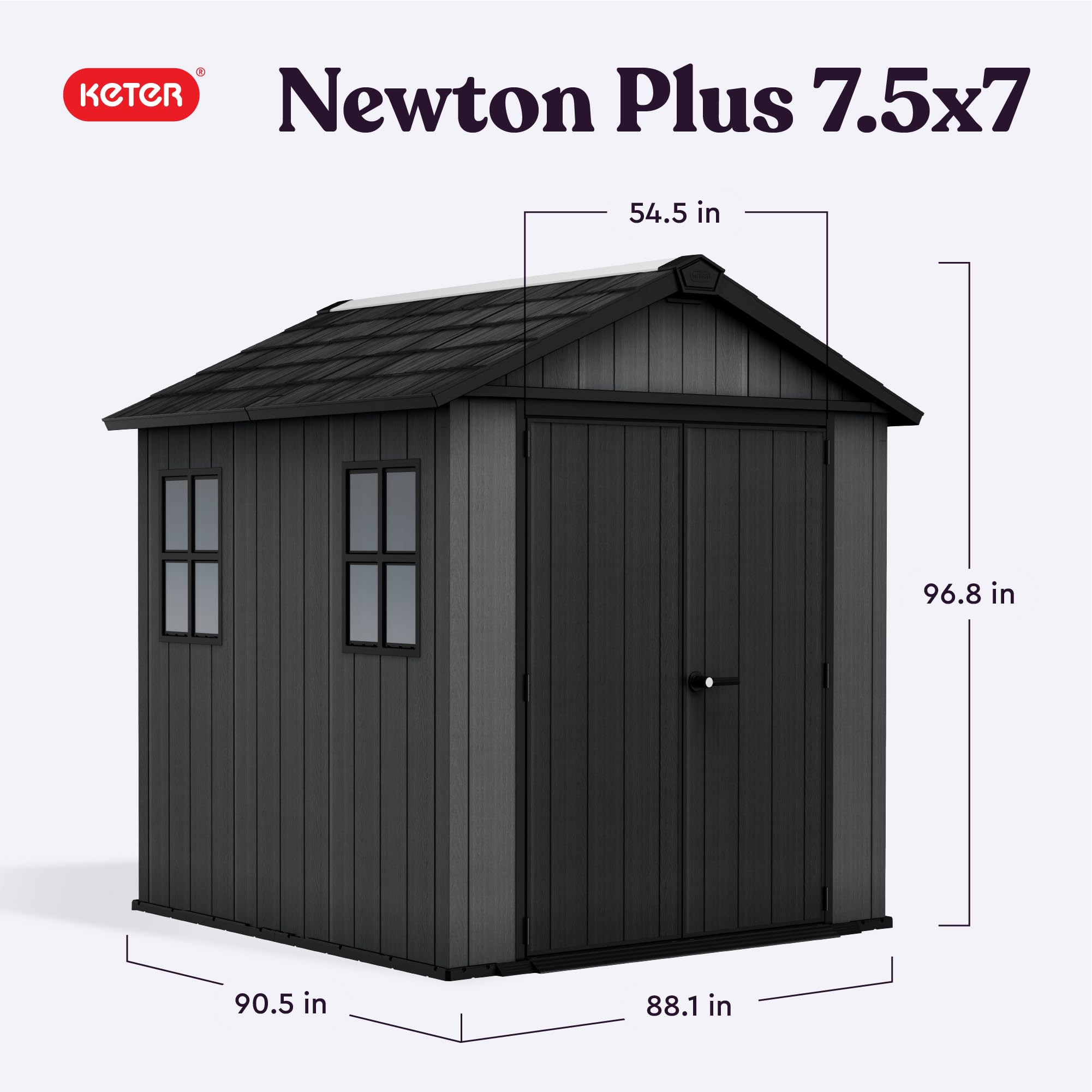 SKYNET Amazon.com : Keter Newton Plus 7.5x7 Ft All-Weather Storage Shed