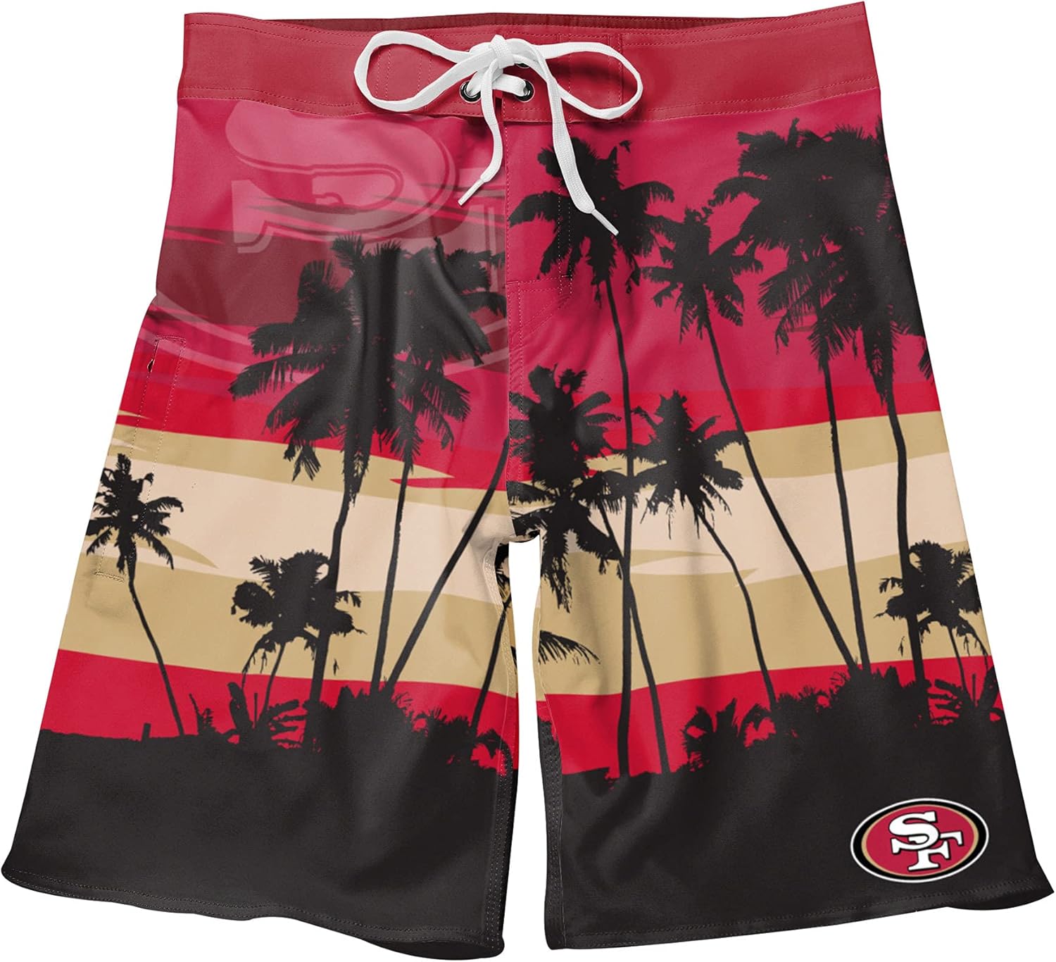 FOCO Mens NFL Team Logo Sunset Swim Boardshorts