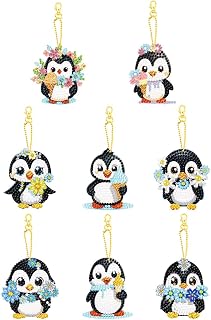 DIY Diamond Art Painting Keychain Ornament Diamond Easter Handmade Keychains Hanging Pendant Double Sided Spot Drill