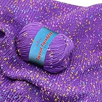 Vista 29 de KnitPal Tweed Twinkles - Hilo con motas para mantas de punto y ganchillo para bebés, 8 madejas, 696 yardas/14.11 onzas, peinado ligero n.° 3