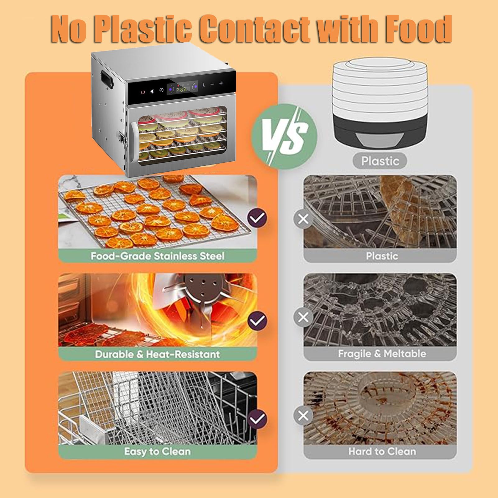 Essiccatore Per Alimenti, Essiccatore Per Carne Secca In Acciaio Inox A 6/8/12/18 Vassoi Per Uso Domestico, Armadio Di Essiccazione Per Carne, Frutta Ed Erbe Aromatiche,12-Tray