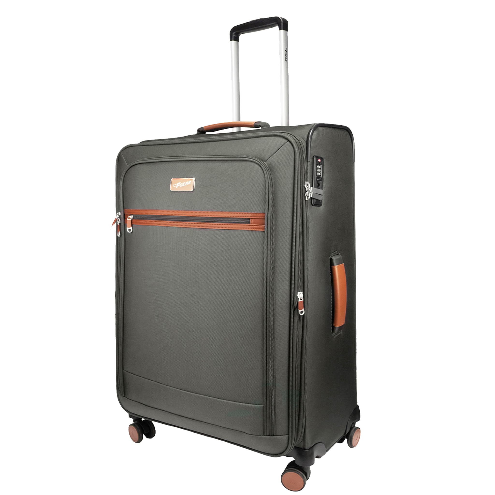 f gear Softair Grey Medium Soft Luggage | Lightweight Expandable Carry-On Trolley Bag with 360° Spinner Wheels, Silent 8-Wheel System, Built-in TSA Lock, Anti-Theft Zipper & Luggage Tag-picture-36