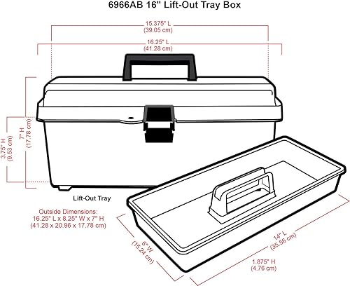 Miniatura 3 de ArtBin 6966AB - Caja de bandeja elevable, organizador portátil de arte y manualidades con asa y bandeja, transparente