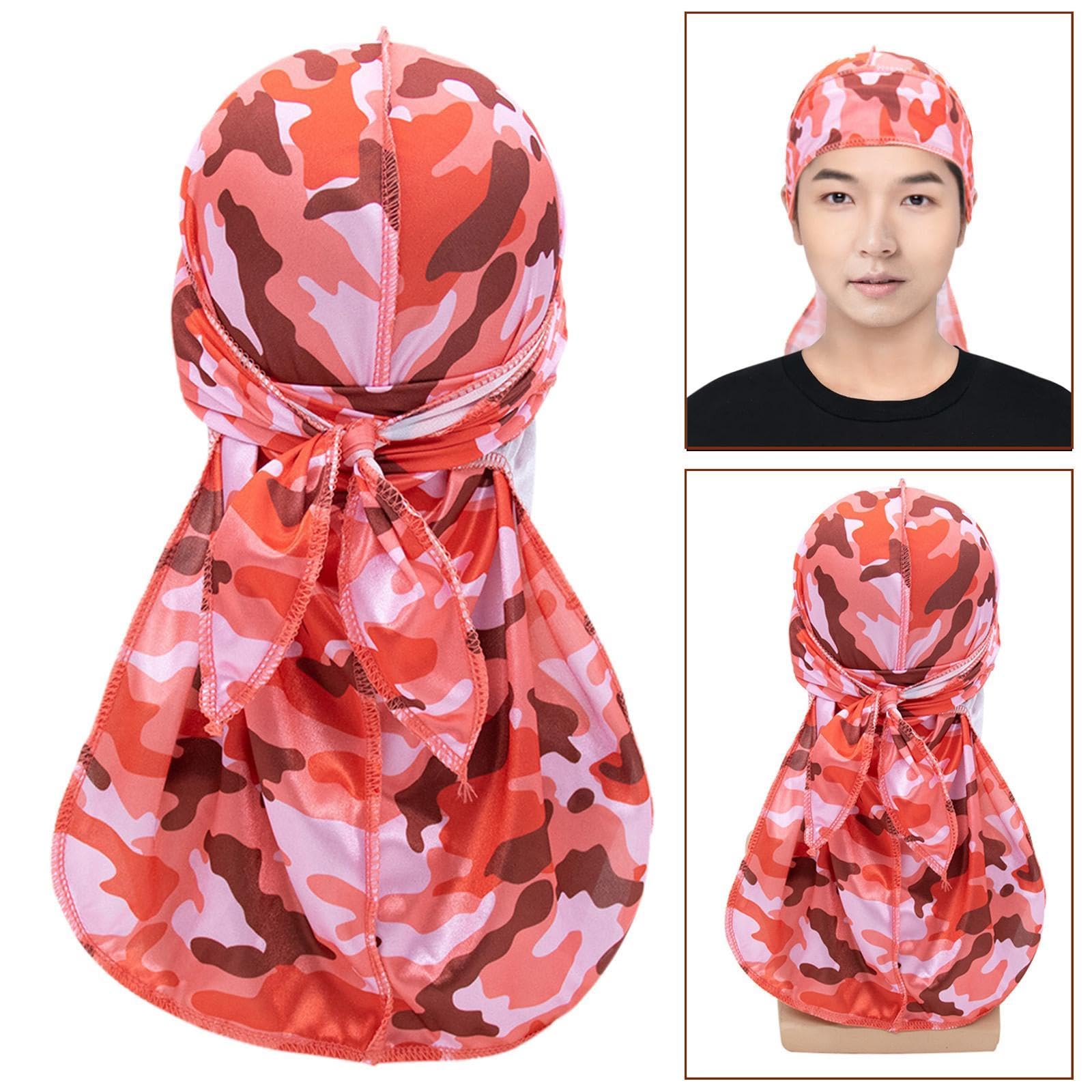 Amagogo Gorra Bandana Cap de Tela Imitación Seda con Cola Larga Y Ajuste Cómodo Cubrir la Cabeza en Deportes O Estilo Urbano