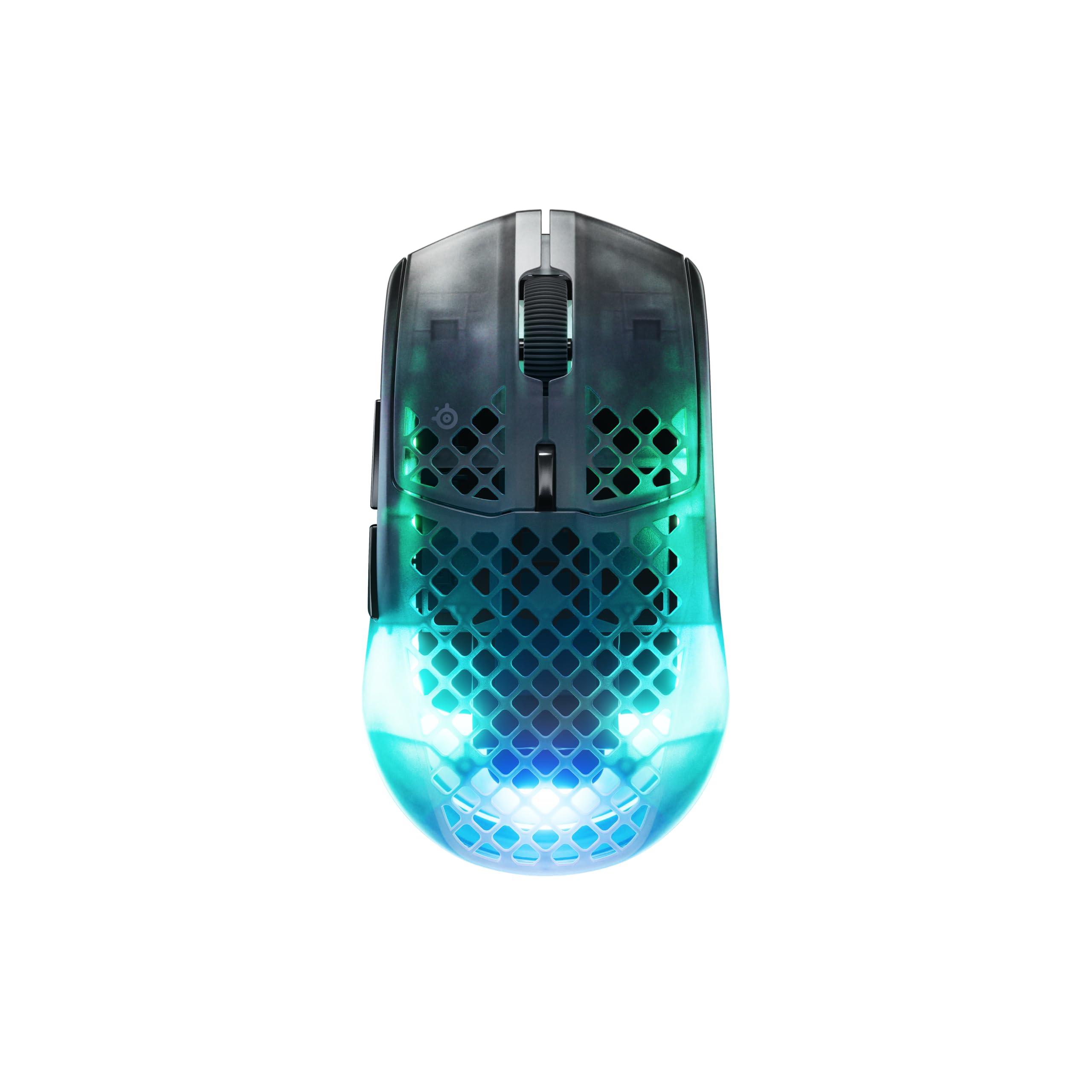 SteelSeries Aerox 3 Wireless Gen 2 – superlekka mysz dla graczy, polling 4K, sensor optyczny 26K DPI, 200 godzin pracy, wodoodporność IP54, 80 mln kliknięć, RGB, ślizgacze 100% PTFE, Shadow