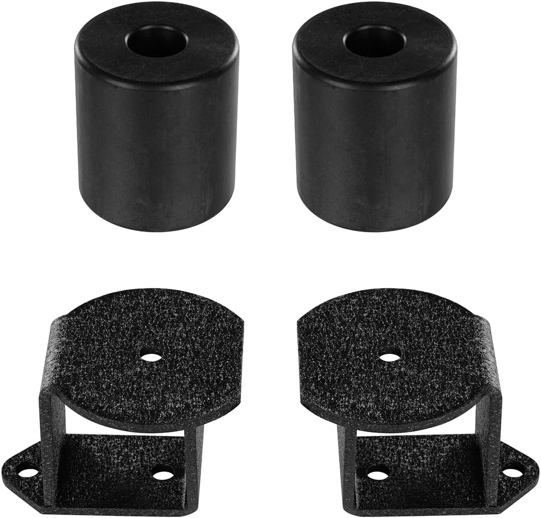 Hooke Road 4" Front and Rear Bump Stop Extensions Spacers Kit Compatible with 2007-2018 Jeep Wrangler JK & Unlimited 2/4 Doors