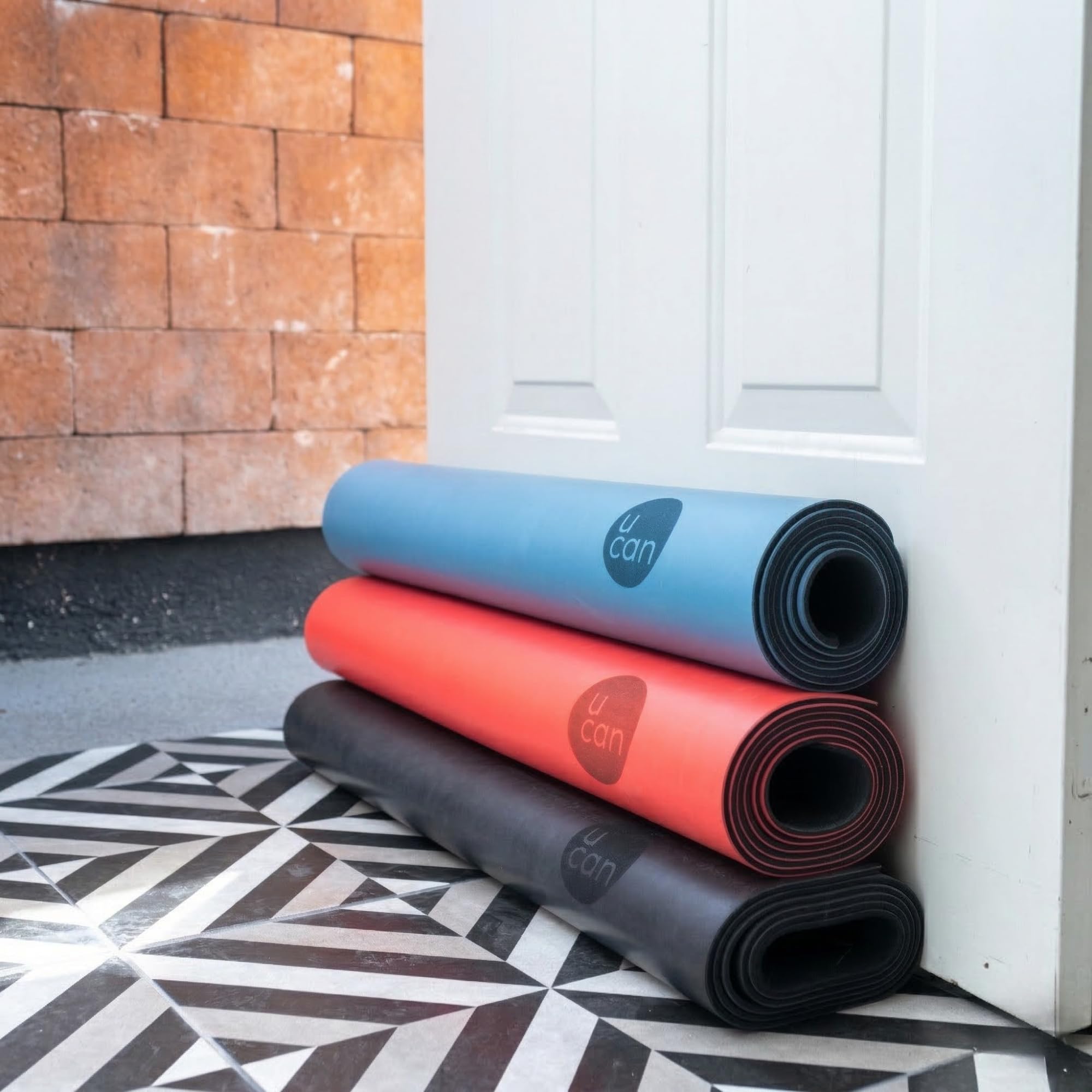 Ucan Yogamatte, rutschfest, 183 x 68 cm, 5 mm dicke Matte für Pilates, Barre, HIIT und funktionales Training, umweltfreundliche PU-Oberfläche