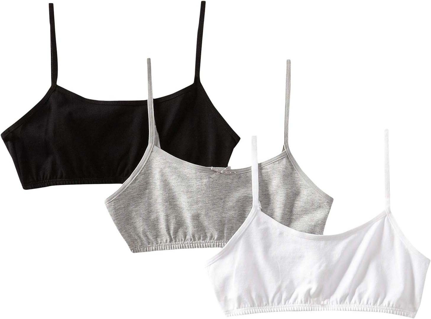3-Pack Cotton Stretch Crop Bra (Little Kids/Big Kids)