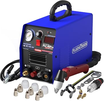 PLC65Pro Plasma Cutter Machine,65Amps 110V/220V Non-Touch Pilot Arc HF Air Power, Inverter IGBT 3/5 Inch Clean Cut LED Digital Display Plasma Cutting Equipment