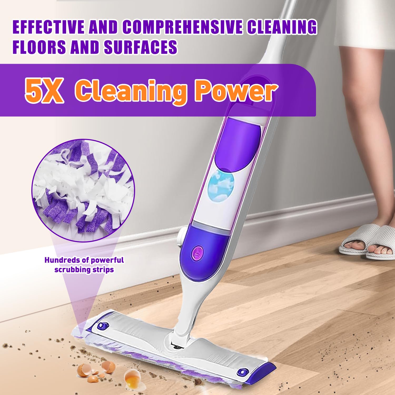 Repuesto para Swiffer PowerMop Multi-Surface Mop, almohadillas desechables Swiffer Power Mop para limpieza de suelos, paquete de 25.