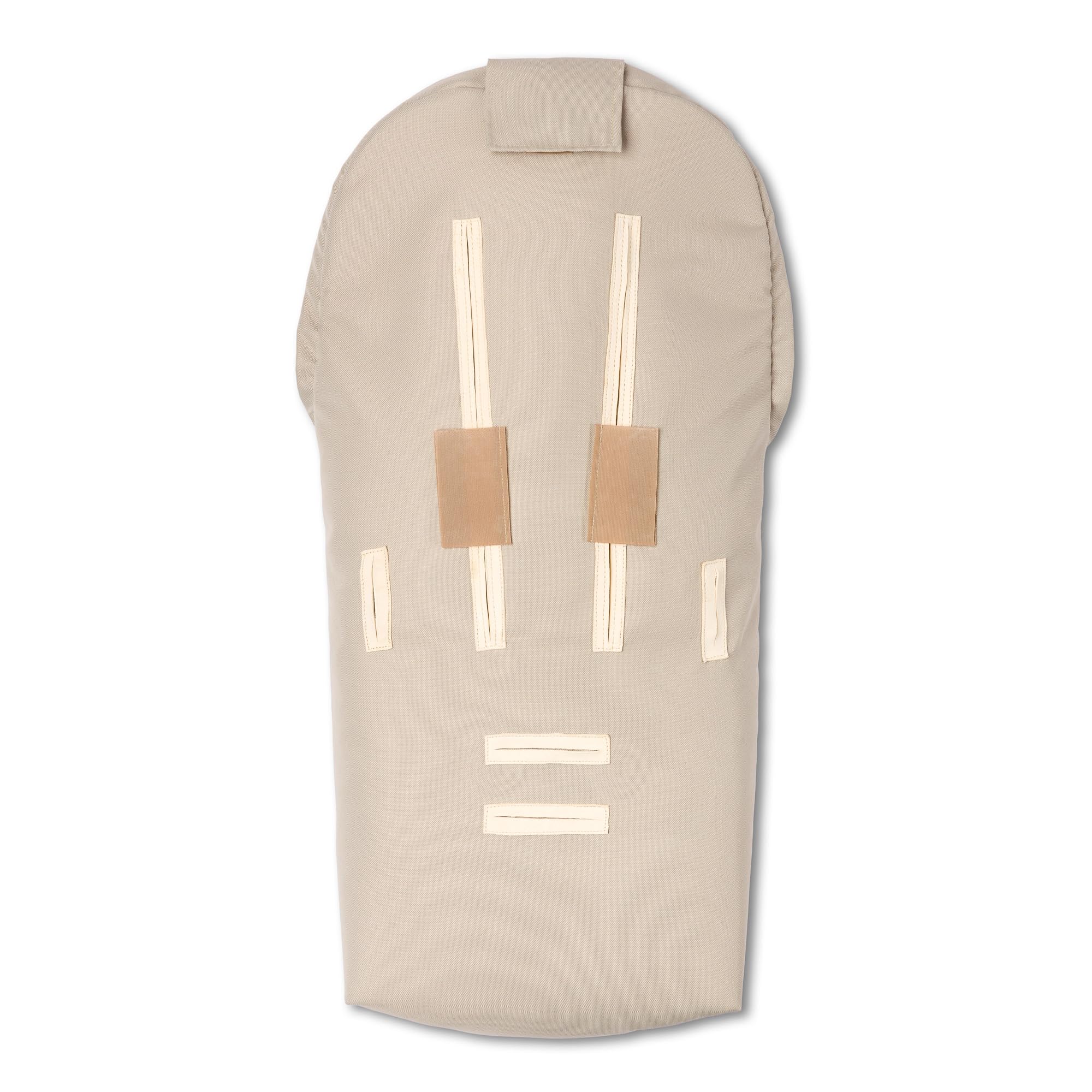 Hofbrucker Saco para cochecito de bebé Toni para otoño/invierno/principios de piel de cordero para capazo y Maxi Cosi 0-10 meses con manta extraíble (beige)