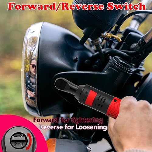 Miniatura 10 de Dobetter Llave de trinquete eléctrica 38, juego de llaves de trinquete inalámbricas, herramienta de trinquete extendida de 55 Nm con 1 herramienta