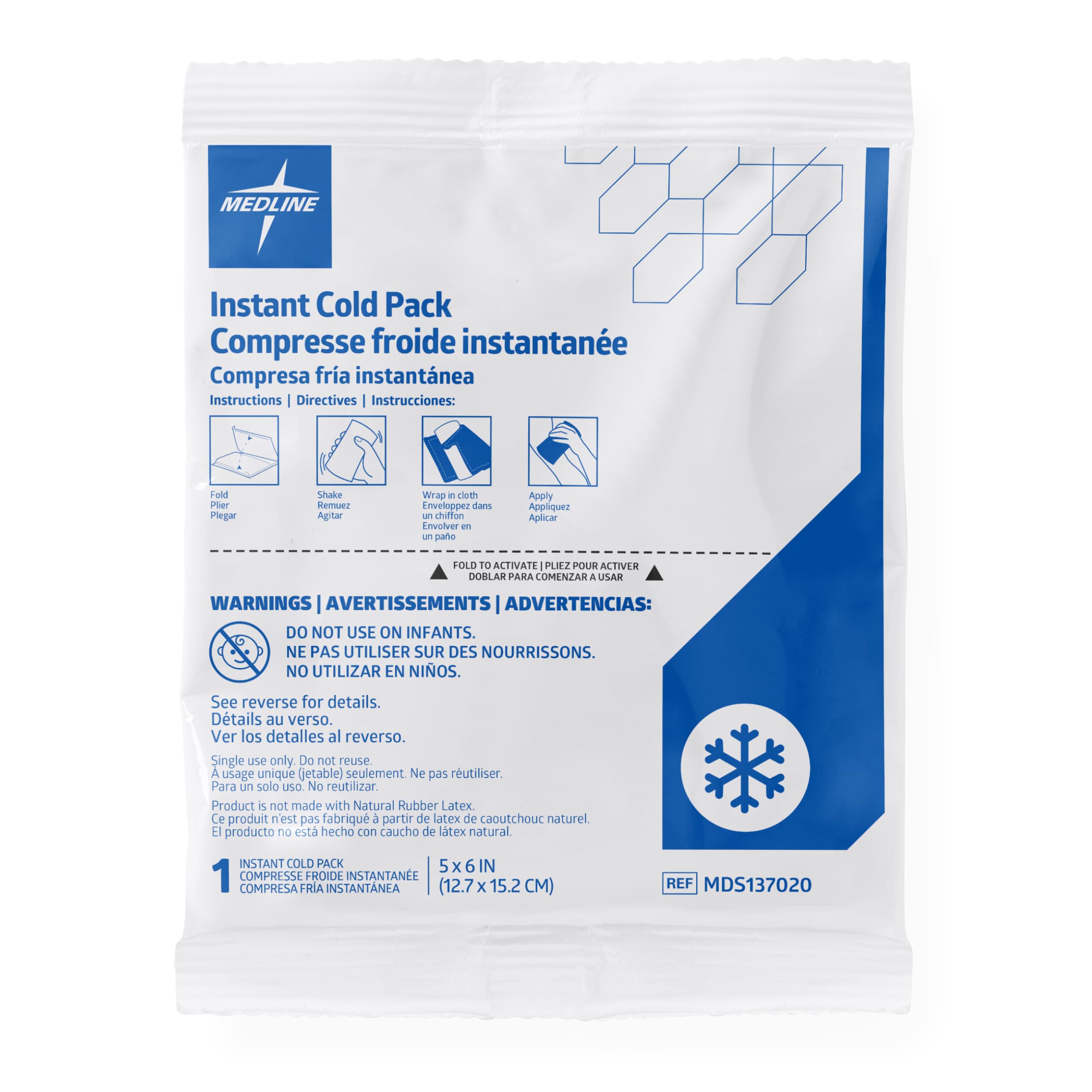 新品未開封　MEDICAL PROOF THE LINE Amazon.com: Medline Standard Instant Cold Pack, Single-Use, 5x6