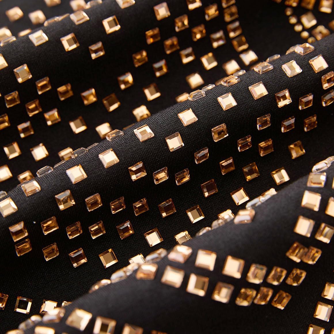 Men's Black and Gold Sequined Wedding Performance Party high-end Fitted Luxurious Full Sequin Suit Jacket - Image 6