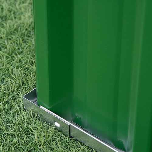 Miniatura 9 de Outsunny Cama de jardín elevada de 5.7 x 3 x 1 pies, maceta de metal galvanizado para verduras, flores, hierbas, color verde