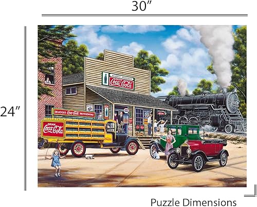 Miniatura 4 de Springbok Rompecabezas de 1000 piezas Coca-Cola All Aboard - Hecho en Estados Unidos