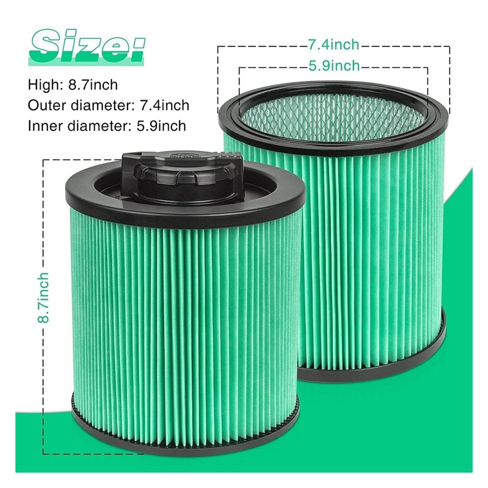 Filtro De Cartucho HEPA Compatible Con DeWalt DXVC6914