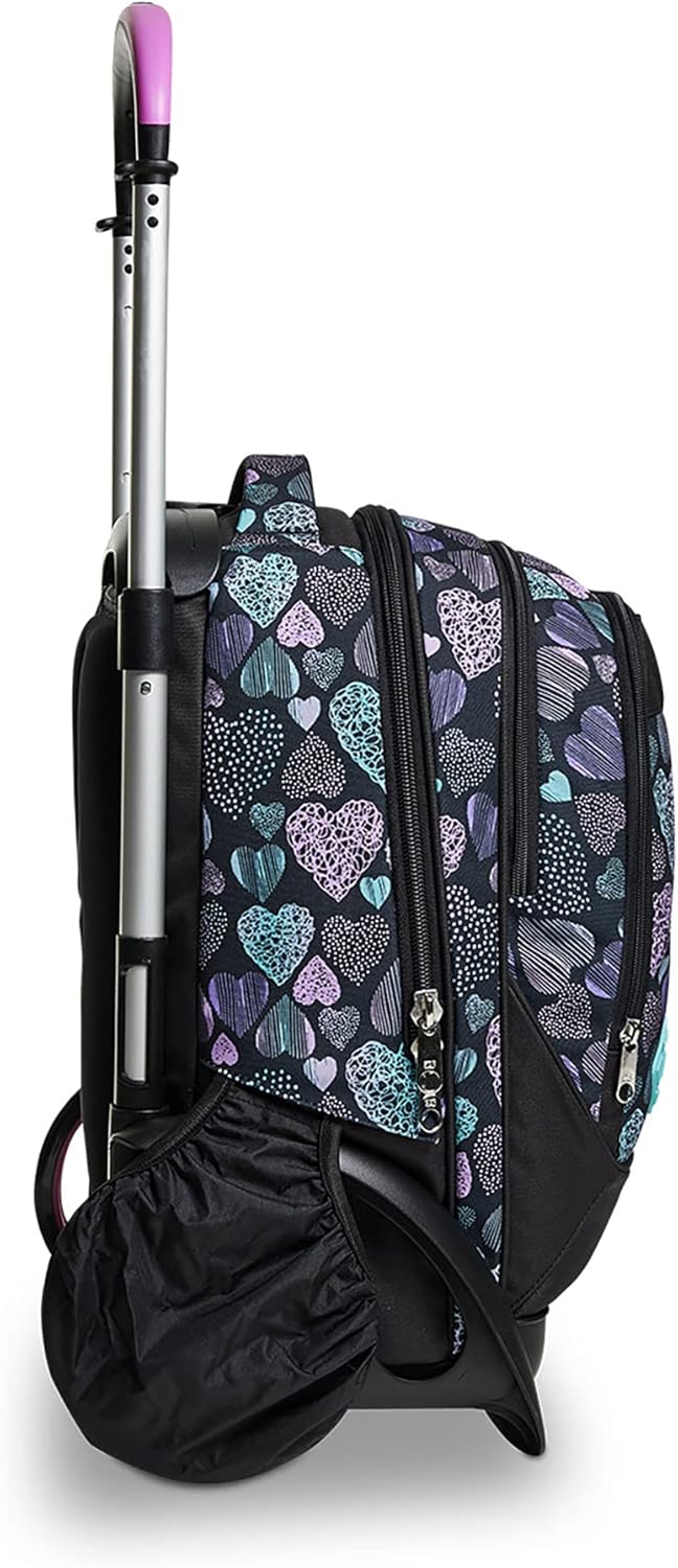 Sevenâ® S.P.A. -, Trolley Tyre Patchyheart Girl Unisex Bambini E Ragazzi, Multicolore (Jet Black), Taglia Unica