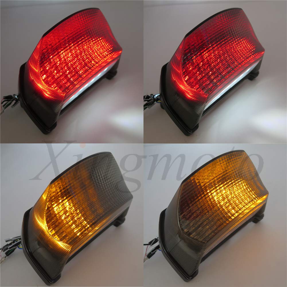 Amazon | オートバイ用スモークLEDテールライトブレーキライト、一体型