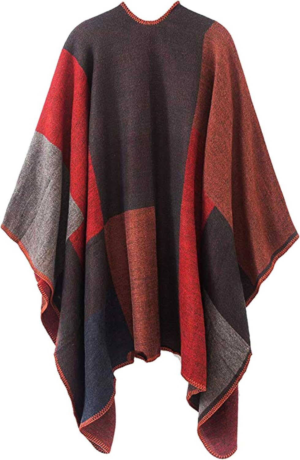 MissShorthair Women's Printed Shawl Wrap Fashionable Open Front Poncho Cape, Gift for Women - Image 3