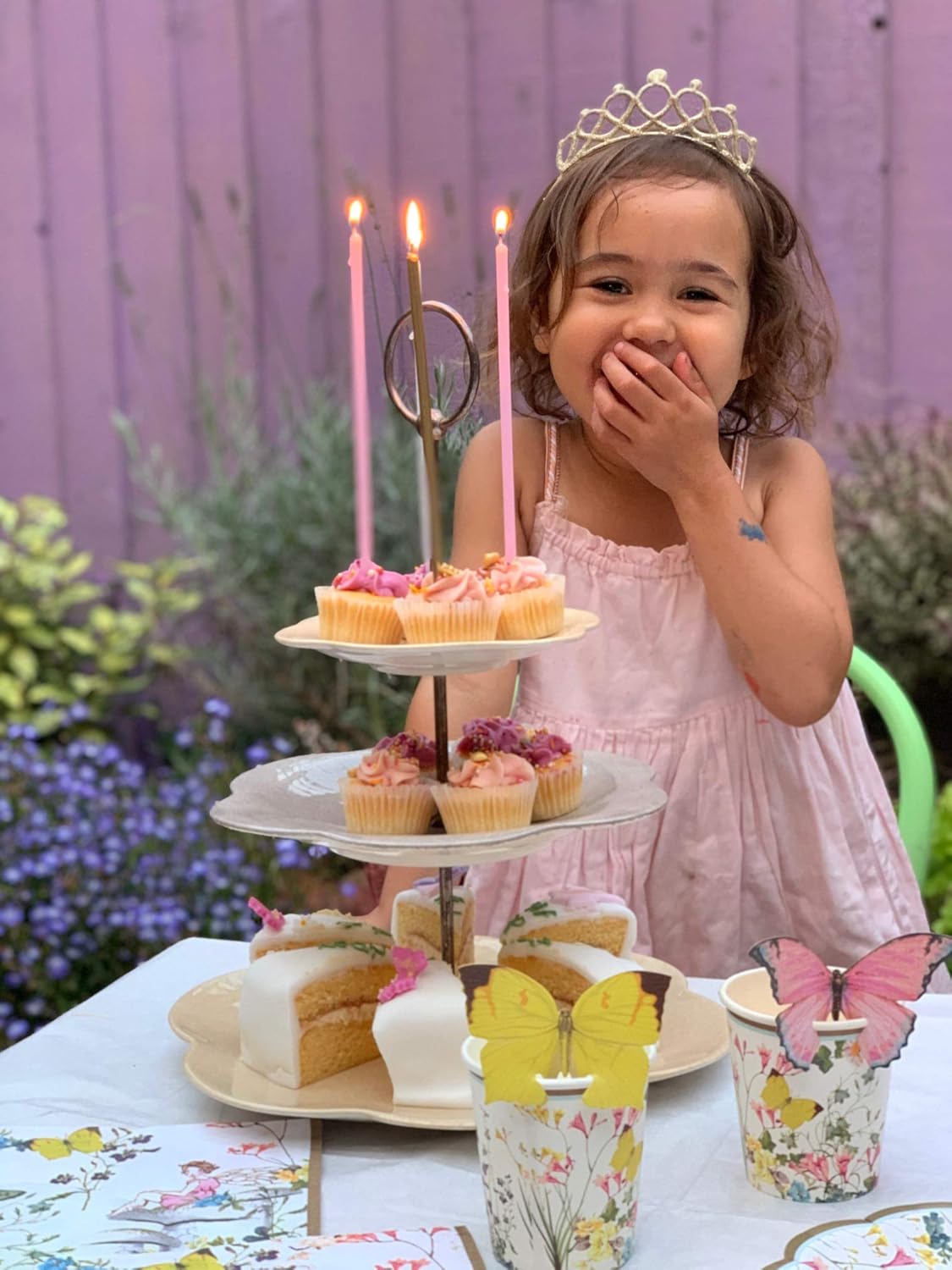 Talking Tables Tiara and Fairy Wand Set Perfect for Girls Birthday, Baby Shower, Bridal Shower, Pretty Princess Party, Fairy Party, Butterfly Party, Bachelorette Party, Halloween or Dress Up - Image 5