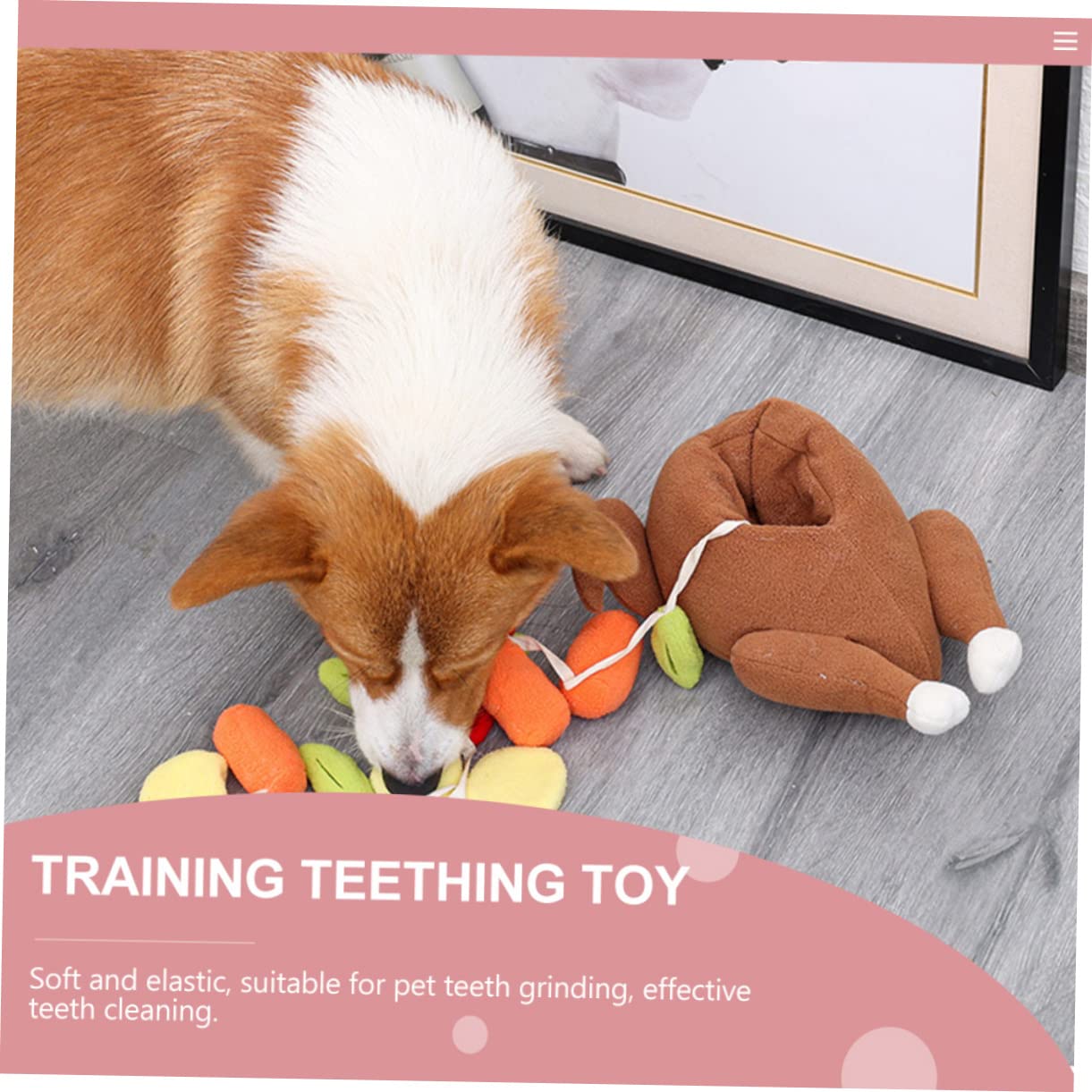 minkissy 2pièces Jouet Interactif pour Chien Forme De Dinde Jouet à Renifler Peluche pour Et pour Chiens pour Entraînement Mastication des Animaux De Compagnie