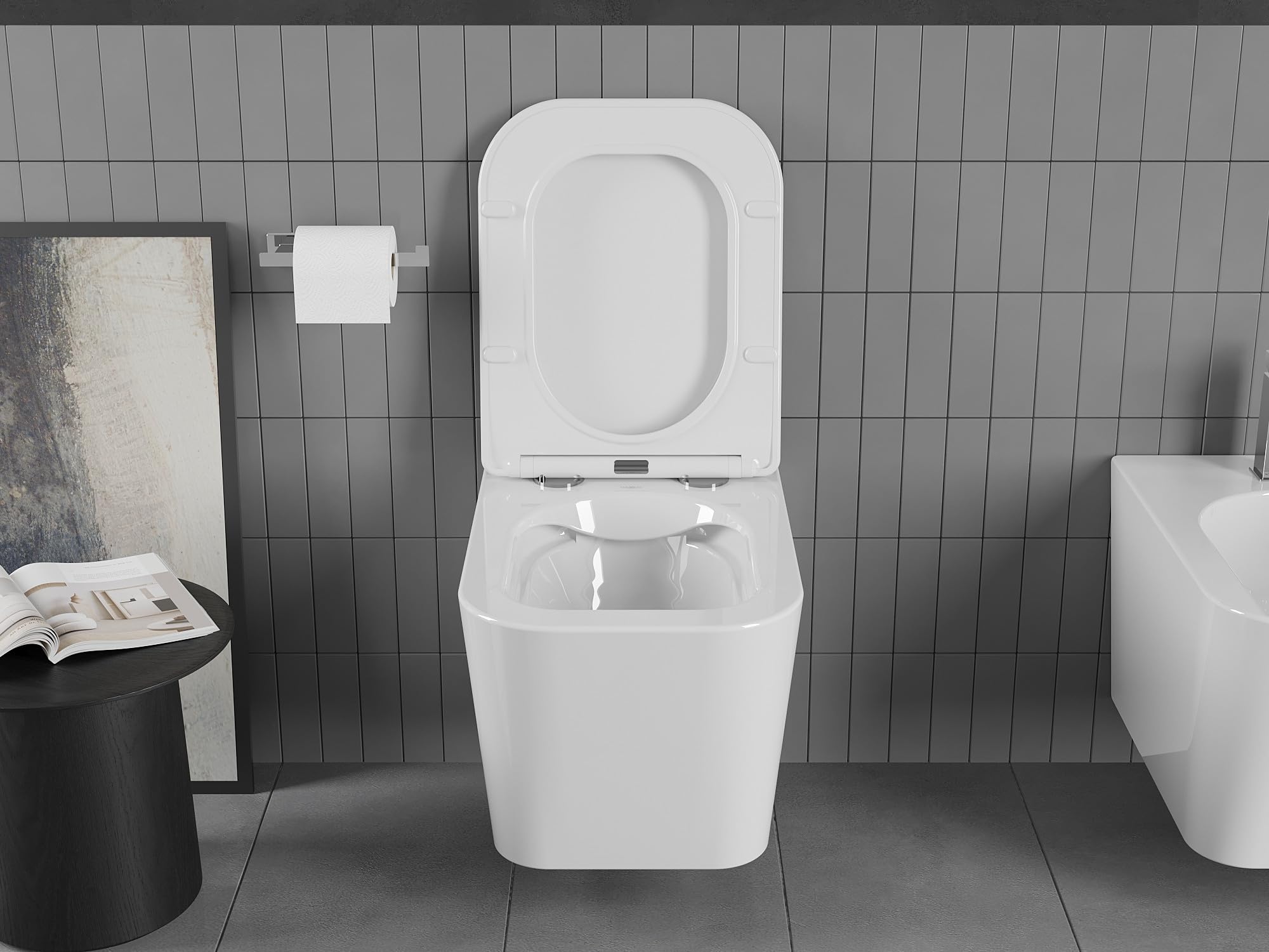 Mexen Teo - Tavoletta WC Rimless con Slim Softclose, seduta in Duroplast bianco lucido