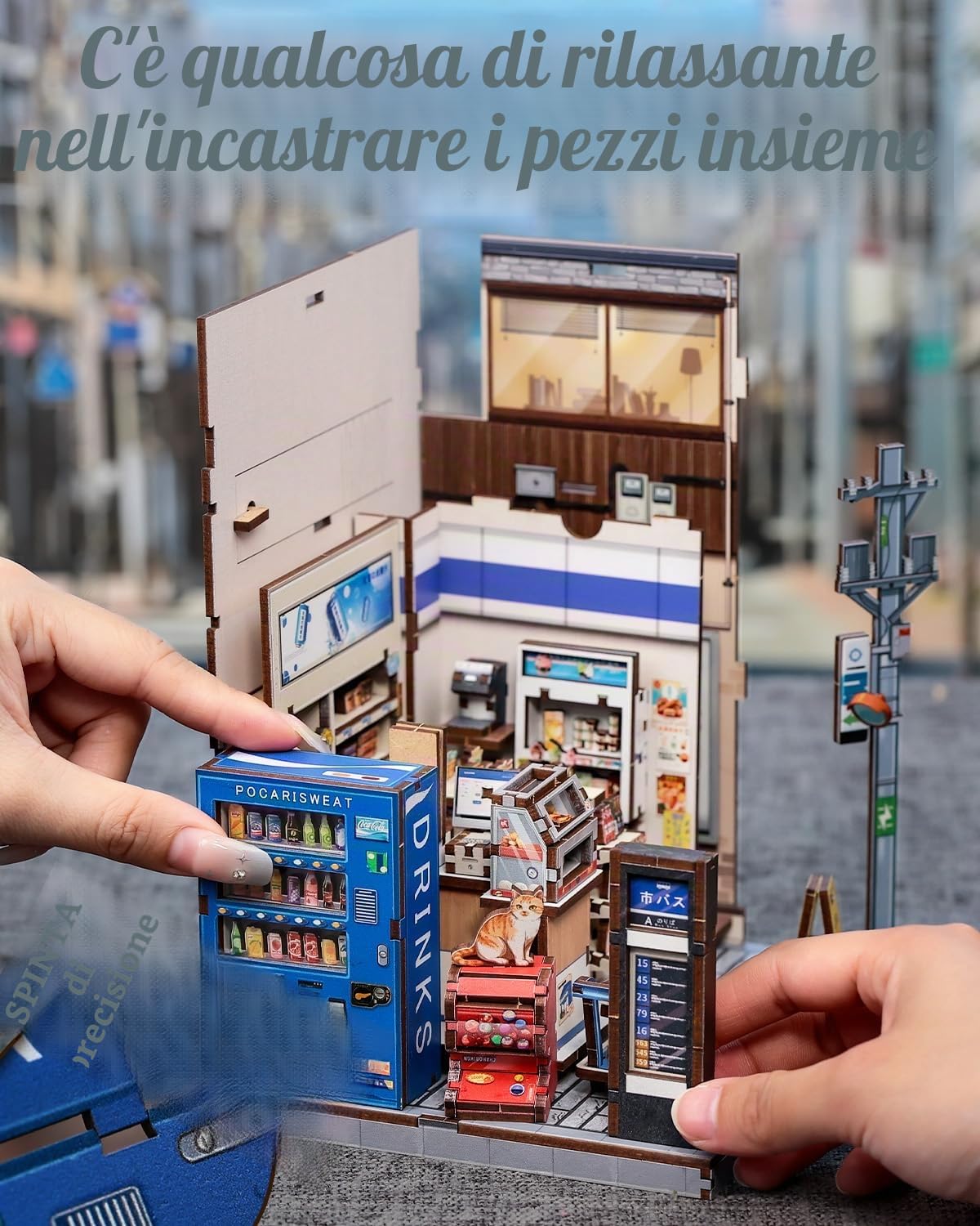 Kit Endless Limit per angolo lettura con puzzle 3D a doppia scena in stile giapponese -, progetto fai da te, decorazione da tavolo e regali per adulti