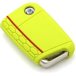 Fundas Para Llave Vw VB - Funda de Silicona para Llave de Coche con 3 Botones, Color Verde Lima
